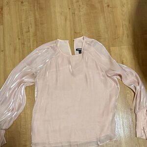 Express Light Pink Sheer Blouse